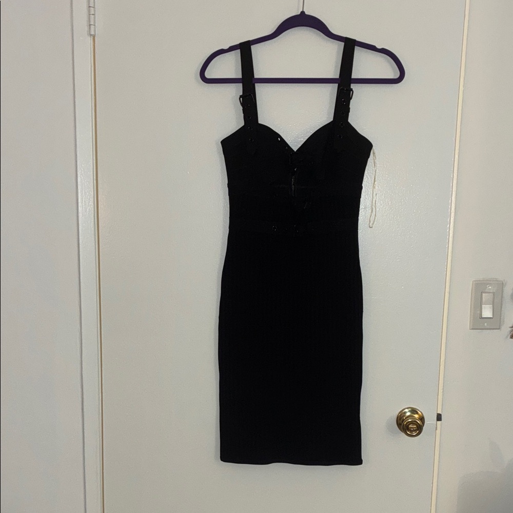 Elegant Black Midi Dress